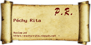 Péchy Rita névjegykártya