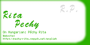 rita pechy business card